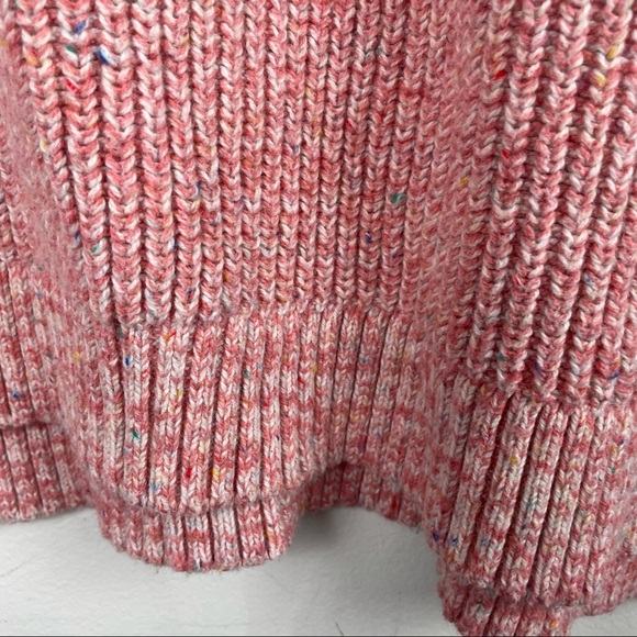 Lands’ End Red Knitted Pullover Quarter Zip Sweater - Picture 5 of 8